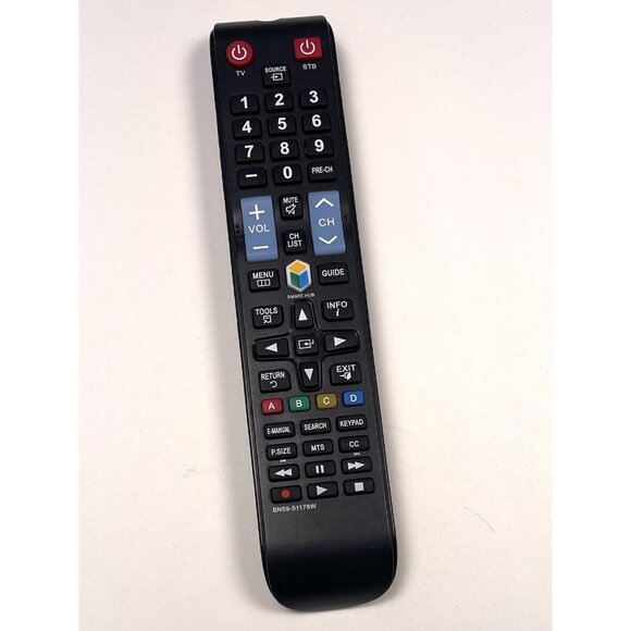 SAMSUNG Black Replacement Smart TV REMOTE CONTROL BN59-01178W Tested WORKS EUC - Picture 1 of 3